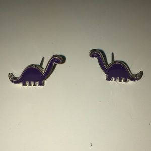 Purple dinosaur earrings hot topic cute earrings